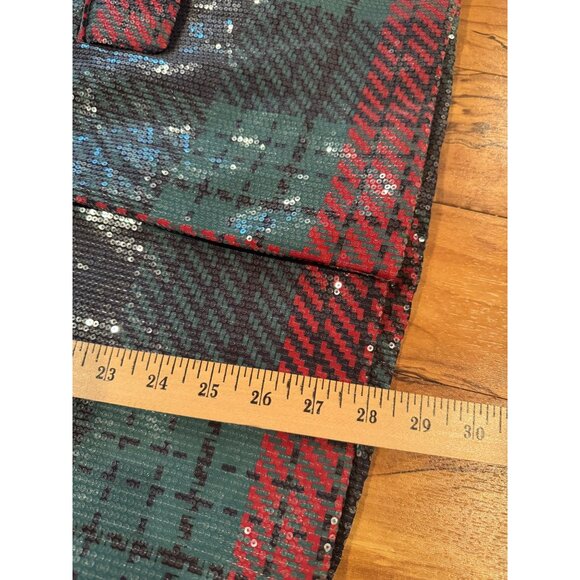 Johnny Wujek JCPenney Sequin Plaid Blazer Size M NWT Holiday Sparkle Jacket - Picture 13 of 15